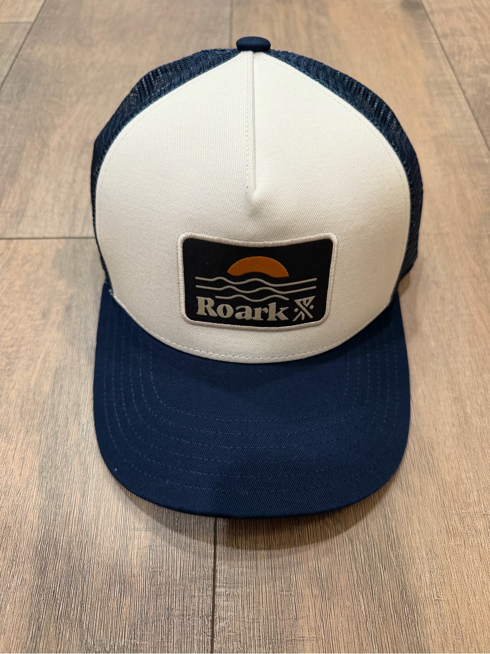Roark Two-Tone Trucker Hat in Navy & White NWT